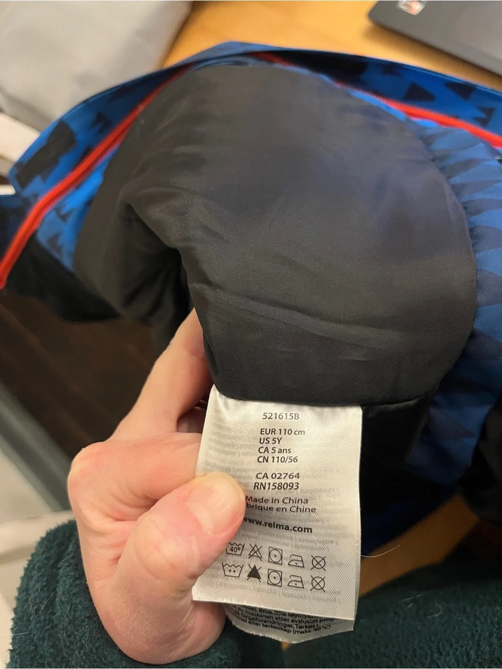 Reima Blue and Black Ski Jacket